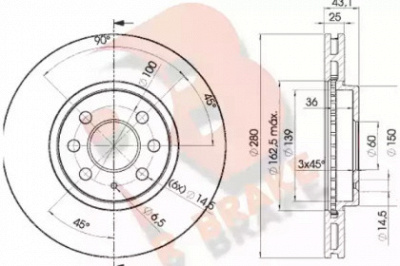 R BRAKE 78rbd29007 -